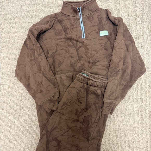 LOWCOUNTRY CAMO dairy boy sweat set half zip and pants size XS SOLDOUT - Picture 3 of 6